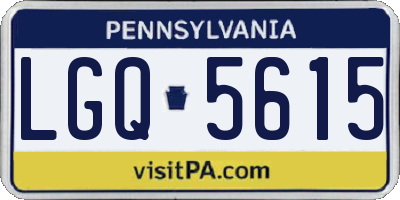 PA license plate LGQ5615