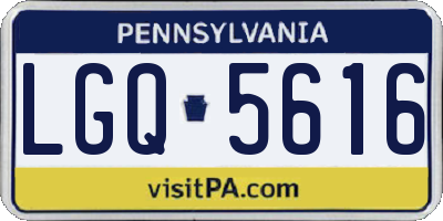 PA license plate LGQ5616