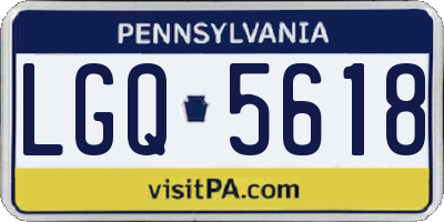 PA license plate LGQ5618