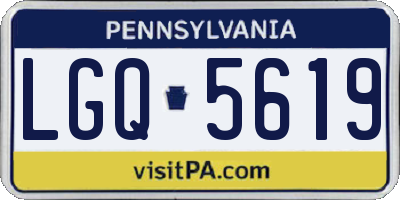 PA license plate LGQ5619