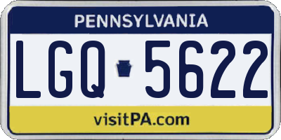 PA license plate LGQ5622