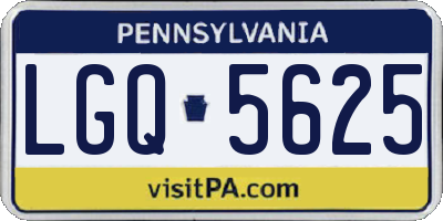 PA license plate LGQ5625