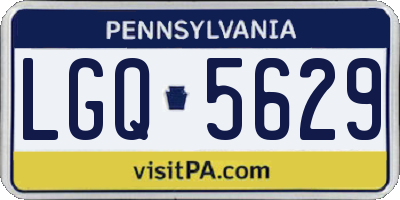PA license plate LGQ5629