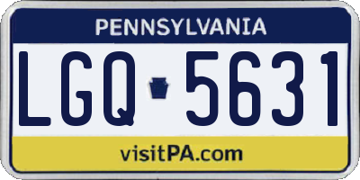PA license plate LGQ5631