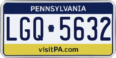 PA license plate LGQ5632