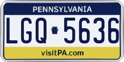 PA license plate LGQ5636