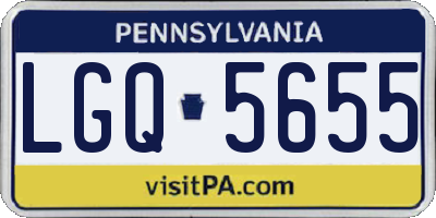 PA license plate LGQ5655