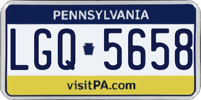 PA license plate LGQ5658