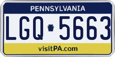 PA license plate LGQ5663
