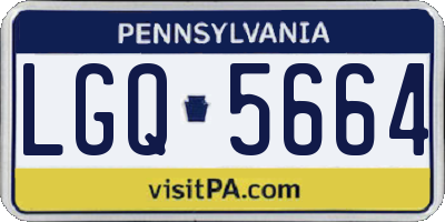 PA license plate LGQ5664