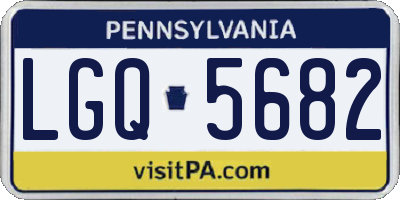 PA license plate LGQ5682