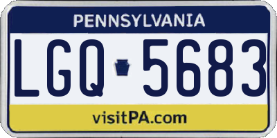 PA license plate LGQ5683
