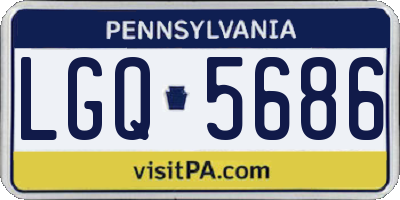 PA license plate LGQ5686