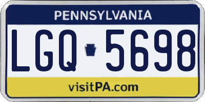 PA license plate LGQ5698