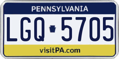 PA license plate LGQ5705