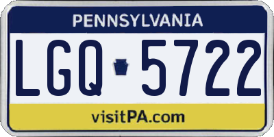 PA license plate LGQ5722