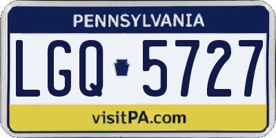 PA license plate LGQ5727