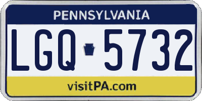 PA license plate LGQ5732