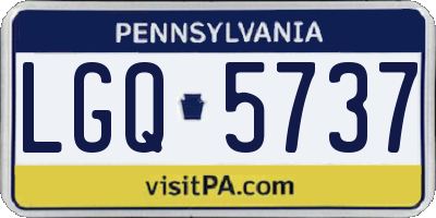 PA license plate LGQ5737