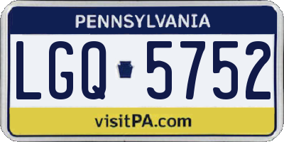 PA license plate LGQ5752