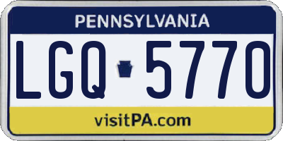 PA license plate LGQ5770