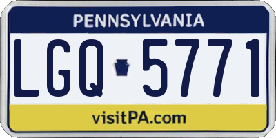 PA license plate LGQ5771