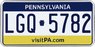 PA license plate LGQ5782