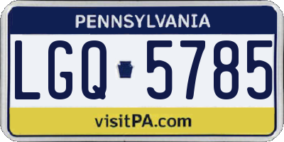 PA license plate LGQ5785