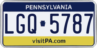 PA license plate LGQ5787