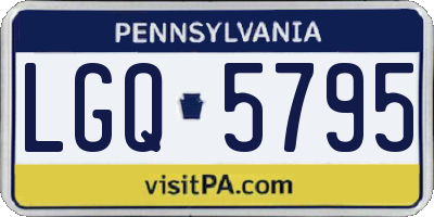PA license plate LGQ5795