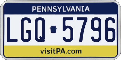 PA license plate LGQ5796
