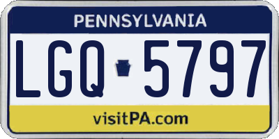 PA license plate LGQ5797