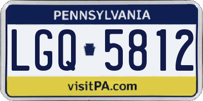PA license plate LGQ5812