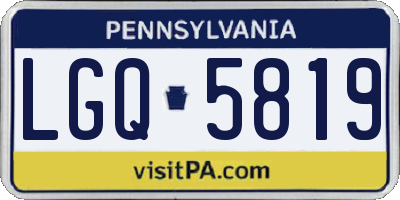 PA license plate LGQ5819