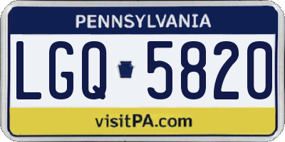 PA license plate LGQ5820