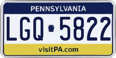 PA license plate LGQ5822