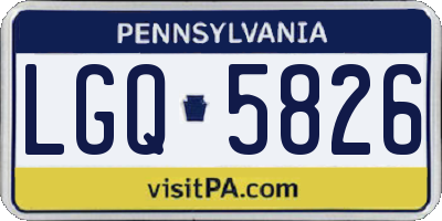PA license plate LGQ5826