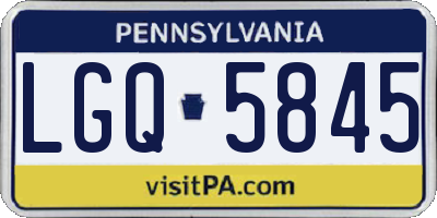 PA license plate LGQ5845