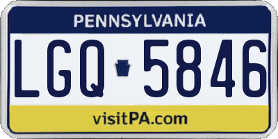 PA license plate LGQ5846