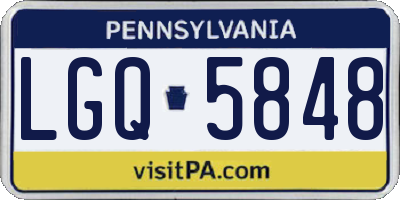 PA license plate LGQ5848