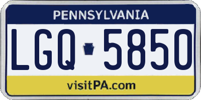 PA license plate LGQ5850