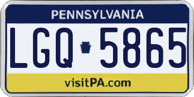 PA license plate LGQ5865