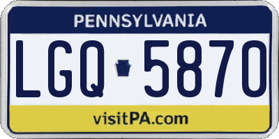 PA license plate LGQ5870