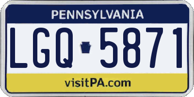 PA license plate LGQ5871