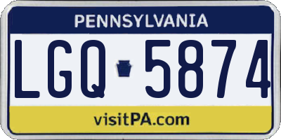 PA license plate LGQ5874