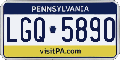 PA license plate LGQ5890