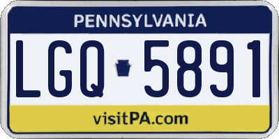 PA license plate LGQ5891