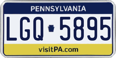 PA license plate LGQ5895