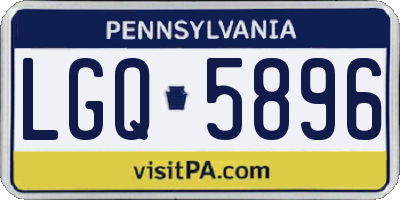 PA license plate LGQ5896
