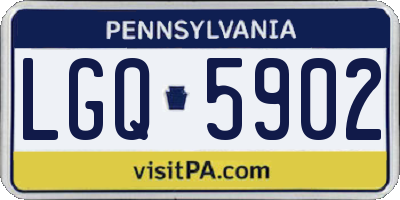 PA license plate LGQ5902
